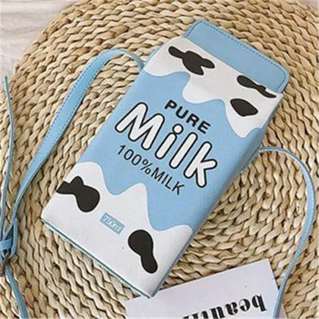 327HB1068_115701.webp Women Fashion Cartoon Milk Crossbody Bag - Image 1