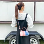 Women Fashion Gradient Color Crocodile Pattern Crossbody Bag - Image 8