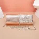 Women Fashion Patchwork Rhinestone Decoration Evening Bag - Image 2