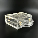 Women Fashion Transprent Ice Crack Chain Acrylic Evening Bag - Image 6