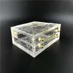 Women Fashion Transprent Ice Crack Chain Acrylic Evening Bag - Image 7