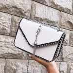Women Fashion Metal Chain Rivet Design Crossbody Bag - Image 2
