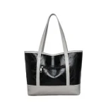 Women Leisure Letter Print Block Color Tote Bag - Image 4