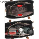 Women Casual Pendant Design Solid Color Large Capacity PU Handle Bag - Image 6