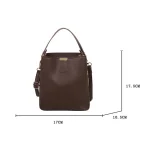 Women Simple Solid Color Bucket Crossbody Bag - Image 6