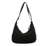 Women Casual Basic Rhombus Stitching Solid Color Nylon Shoulder Bag - Image 6
