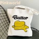 Women Casual Cartoon Pattern Large Capacity Canvas Tote Bag - Image 2