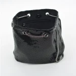 Women Fashion Sparkling Drawstring Design Sequin Decorative Bucket Evening Bag - Image 6
