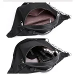 Women Fashion Zipper Design Leopard Pattern PU Chest Bag - Image 5