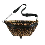 Women Fashion Zipper Design Leopard Pattern PU Chest Bag - Image 6