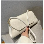 Women Fashion Flap Magnetic Buckle Design Crocodile Pattern PU Shoulder Bag