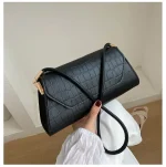 Women Fashion Flap Magnetic Buckle Design Crocodile Pattern PU Shoulder Bag - Image 7