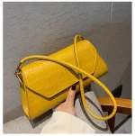 Women Fashion Flap Magnetic Buckle Design Crocodile Pattern PU Shoulder Bag - Image 8