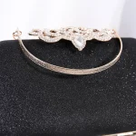 Women Vintage Crown Rhinestone Decorative Buckle Design Evening Bag - Image 3