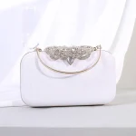 Women Vintage Crown Rhinestone Decorative Buckle Design Evening Bag - Image 6