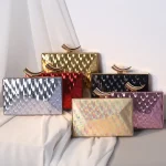 Women Fashion Horns Decorative Buckle Design Square Evening Bag