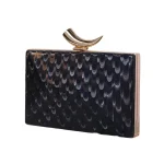 Women Fashion Horns Decorative Buckle Design Square Evening Bag - Image 5