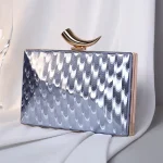 Women Fashion Horns Decorative Buckle Design Square Evening Bag - Image 7