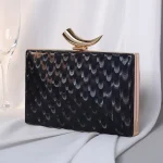 Women Fashion Horns Decorative Buckle Design Square Evening Bag - Image 8