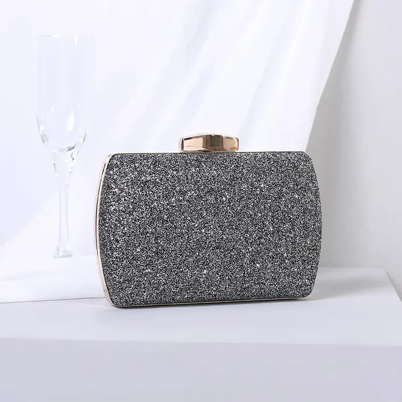 T1035E2599_116829.webp Women Fashion Sparkling Buckle Design Square Evening Bag - Image 1
