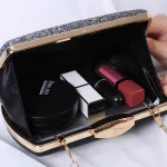Women Fashion Sparkling Buckle Design Square Evening Bag - Image 5