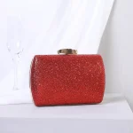 Women Fashion Sparkling Buckle Design Square Evening Bag - Image 6