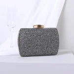 Women Fashion Sparkling Buckle Design Square Evening Bag - Image 7