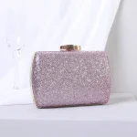 Women Fashion Sparkling Buckle Design Square Evening Bag - Image 8