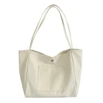 Fashion Women Large-Capacity Portable Tote Bag Simple College Student Canvas Shopping Bag - Image 7
