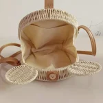 Women Fashion Simple Solid Color One Shoulder Woven Bag - Image 2