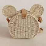Women Fashion Simple Solid Color One Shoulder Woven Bag - Image 6