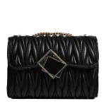 Fashion Solid Color Pleated Creasing Shoulder Bag - Image 7