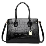 3 In 1 Women Fashion Crocodile Embossed Tote Bag Three Piece Set - Image 2