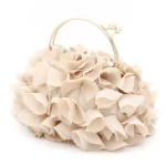 Women'S Fashion Double Layer Floral Design Solid Color Dinner Bag - Image 5