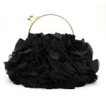 Women'S Fashion Double Layer Floral Design Solid Color Dinner Bag - Image 6
