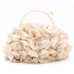 Women'S Fashion Double Layer Floral Design Solid Color Dinner Bag - Image 7