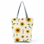 Women'S Lazy Sunflower Print One Shoulder Shopping Bag - Image 6