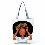 Women'S Cool Girl Print One Shoulder Shopping Bag - Image 6