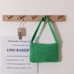 Women Fashion Solid Color Woven Tote Bag - Image 2